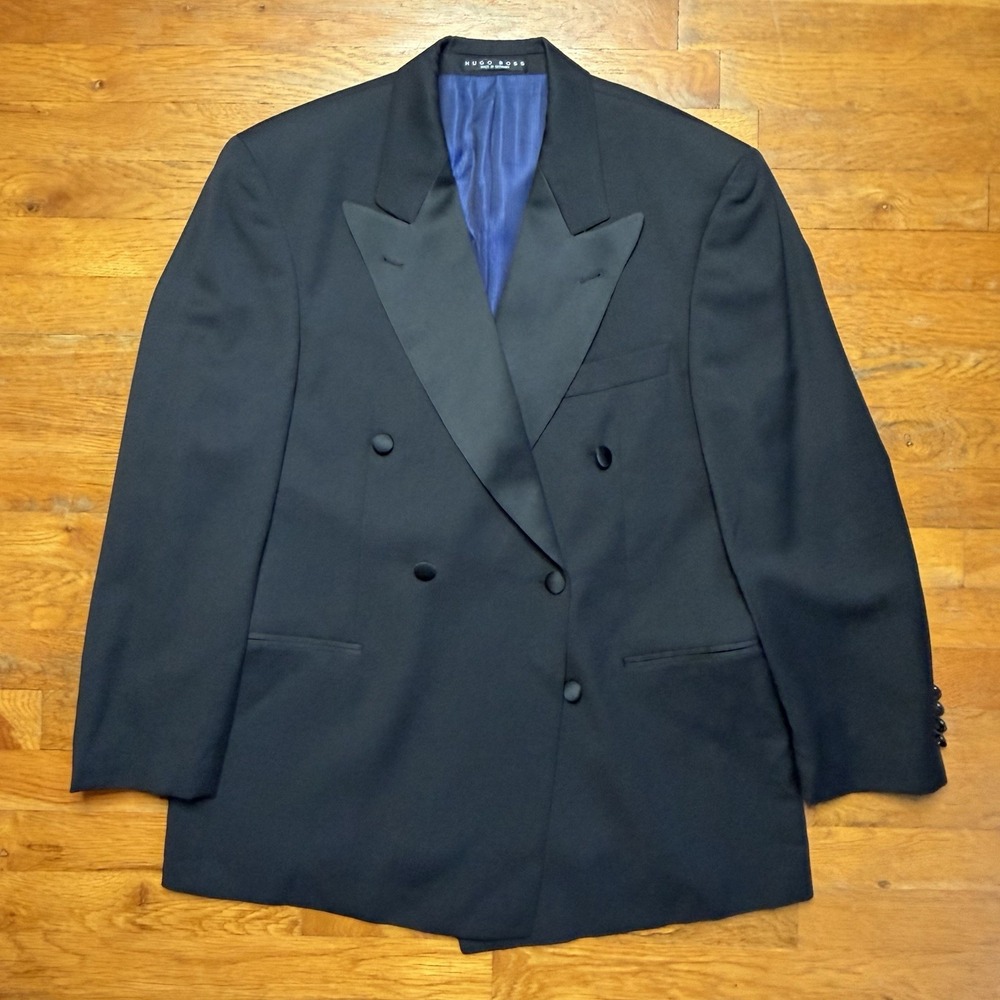Hugo Boss Opera Double Breasted Tuxedo‎ Blazer Jacket 40S Virgin Wool Puccini